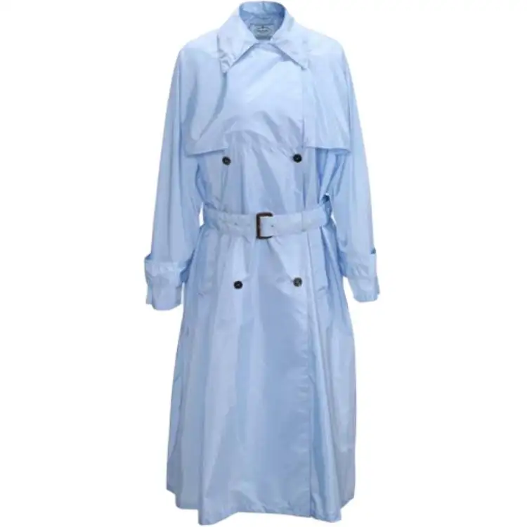 PRADA Trench Coat Women's Sky Blue