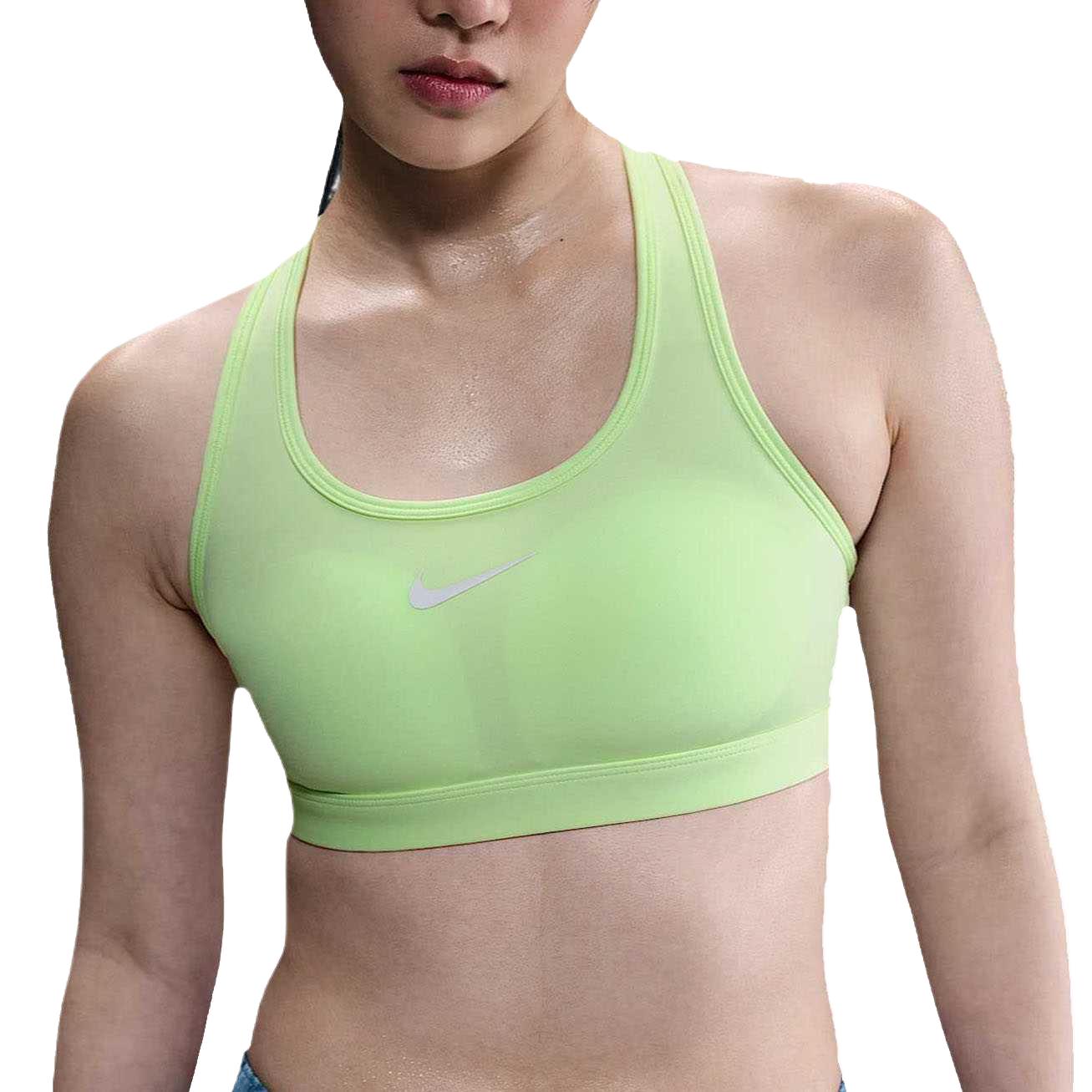 Женский спортивный топ Nike Swoosh Dri-Fit (зеленый)