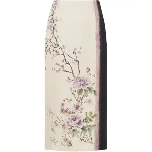 DIOR Casual Long Skirt Women's Yellow