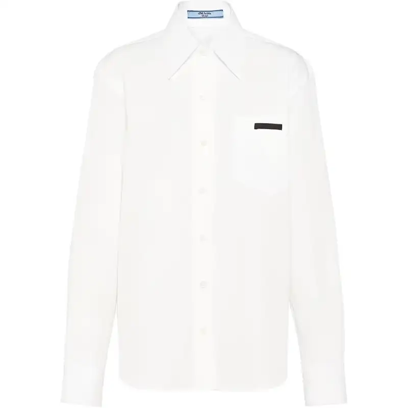 PRADA Shirts Women's White Lapel Moderate
