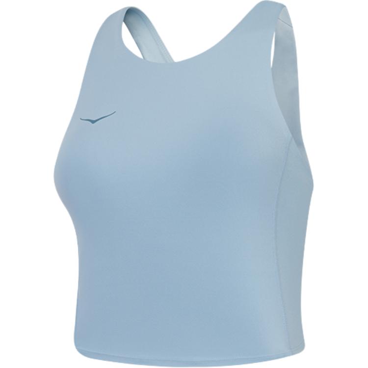 HOKA ONE ONE ELARO CROP BRA Sport Vests Women’s Crystal Stone Blue