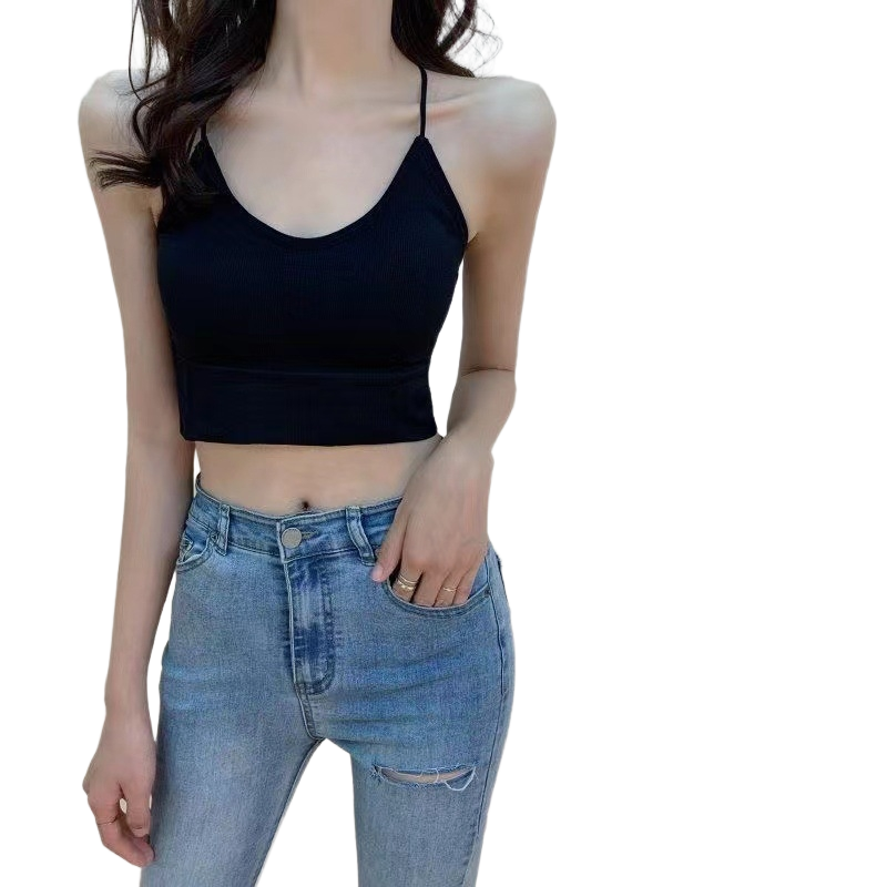 Sexy top with cups, tube top, T-shirt, beautiful back, for small vest, backless
