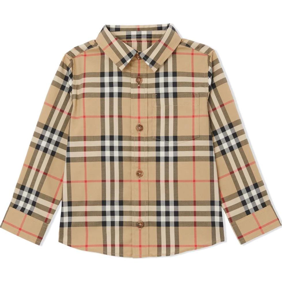 Детская рубашка Burberry (коричневая)