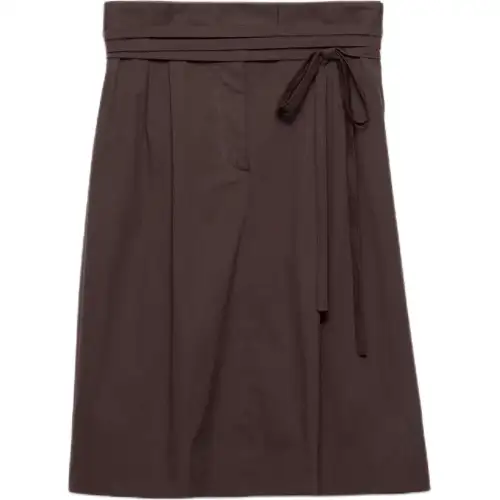 Prada poplin wrap skirt