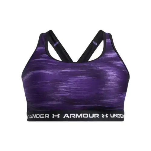 Under Armour CrossbackHeatGear Armour® Mid Print Sports Underwear Women's Purple