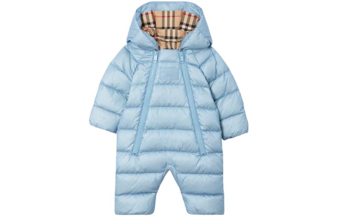 Детский комбинезон Burberry Hooded Jumpsuit (синий)