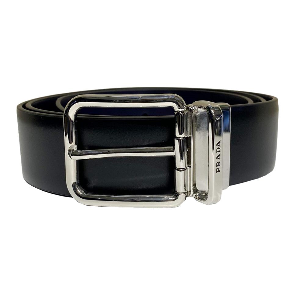 Мужской ремень Prada двухсторонний (черный)