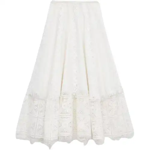 LOEWE SS25 Casual Long Skirt Women's White