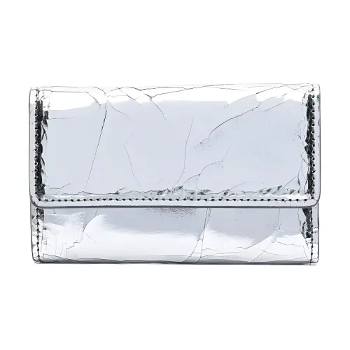 Maison Margiela Calfskin Card Holder, Wallet Men's Silver