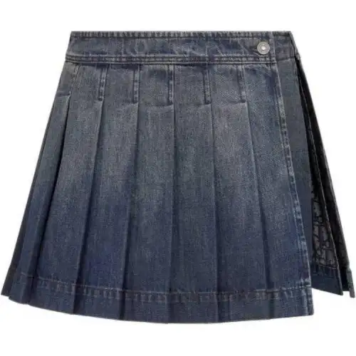 DIOR Denim Short Skirts Women's Blue