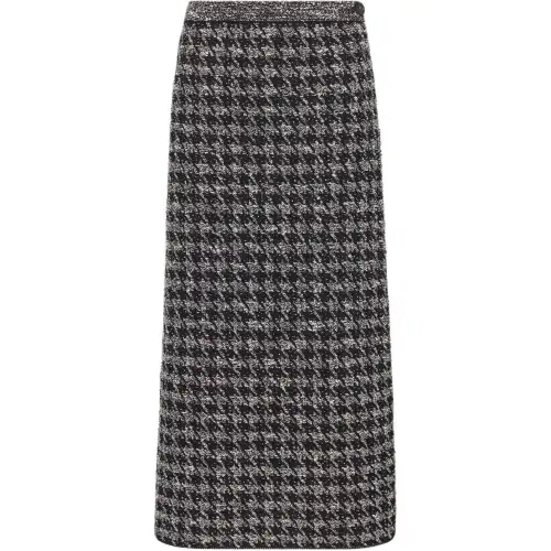 DIOR Casual Long Skirt Women's Black Gray