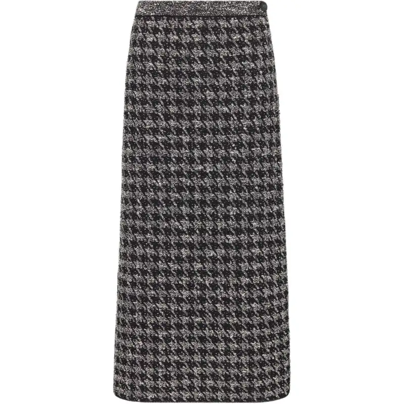 DIOR Casual Long Skirt Women's Black Gray