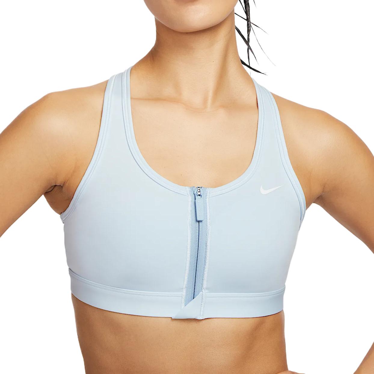 Женский топ Nike Swoosh Dri-Fit (голубой)