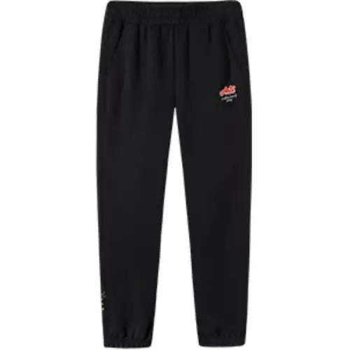 Anta Good Things Will Happen Collection, Comfortable Versatile Fleece Lined Sports Pants Women's Basic Black