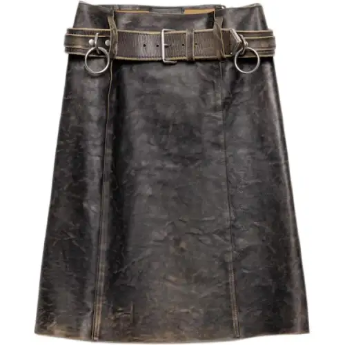 PRADA Leather Mini Skirt