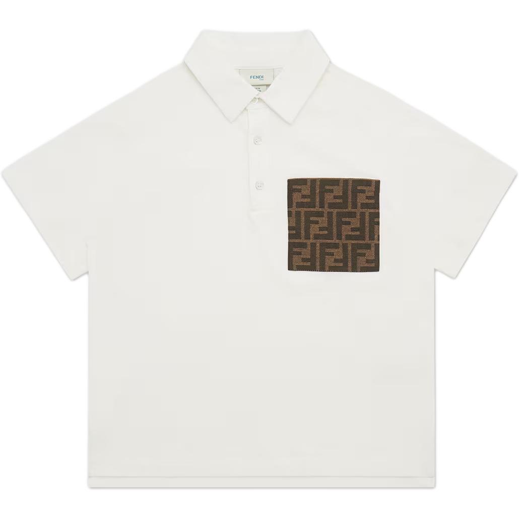 Мужская футболка Fendi FENDIT FW24 Polo (белая)