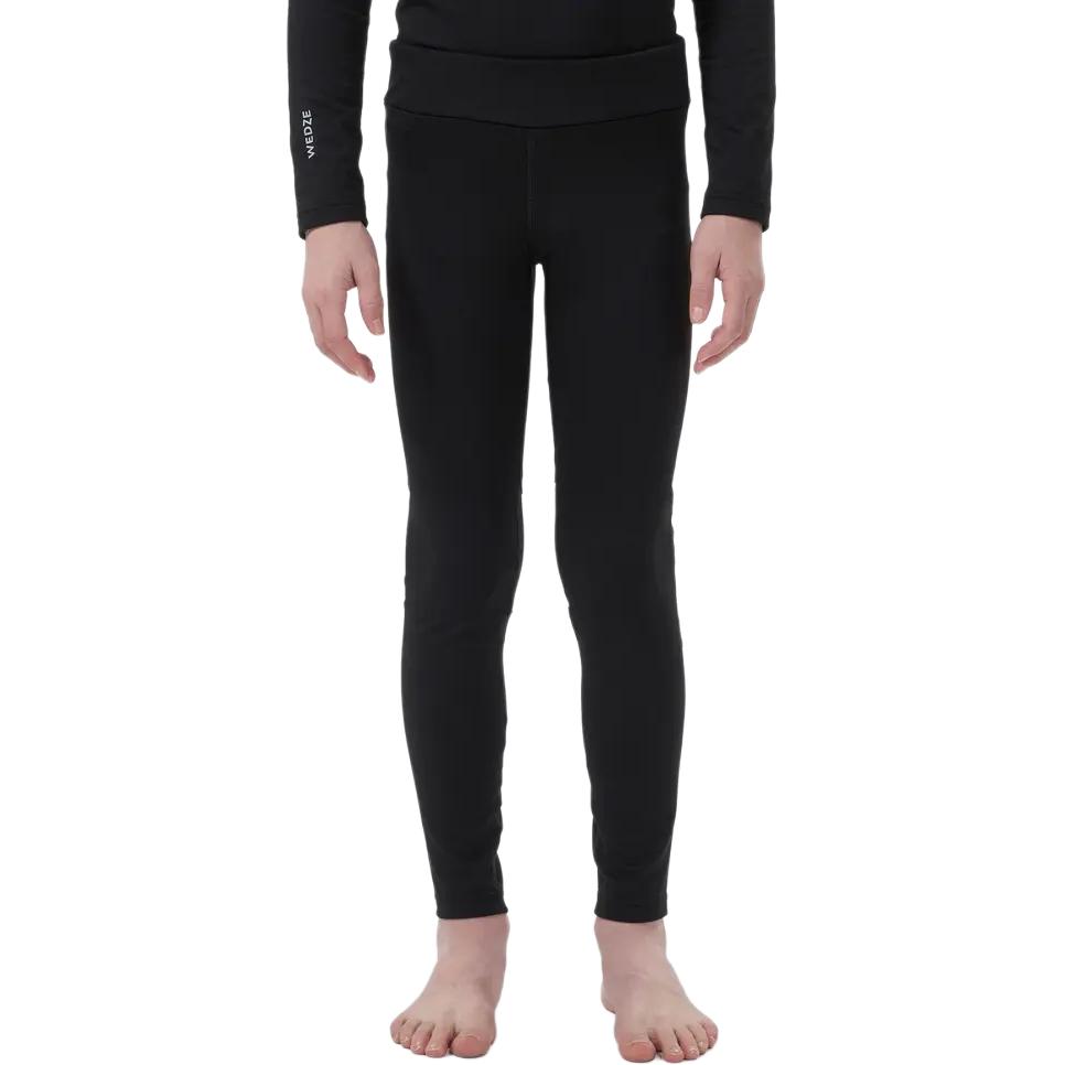 Decathlon DECATHLON BL 500 warm solid color elastic leggings children's black