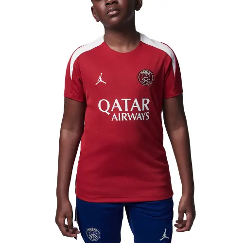 Jordan PARIS SAINT-GERMAIN STRIKET-shirt 4e tenue Dri-FIT Letters Simple Round Neck Short Sleeve Wing Jordan Red/Phantom Youth