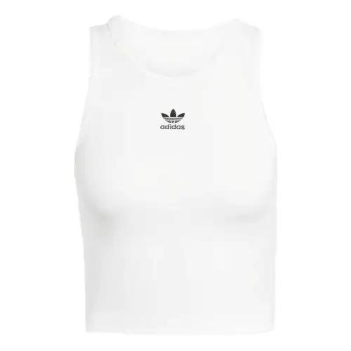 Adidas Originals Logo Embroidered Ribbed Tank Top