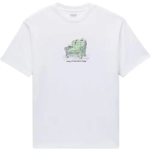 Vans T Shirts Men's White Crew Neck Straight Fit