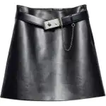 Prada belted leather miniskirt