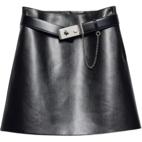 Prada belted leather miniskirt