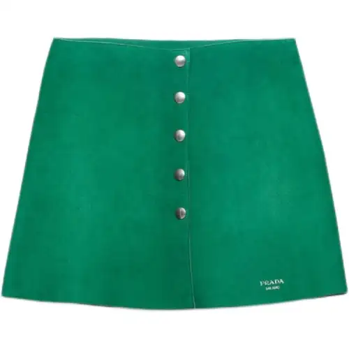 Prada A-Line Button Detailed Skirt