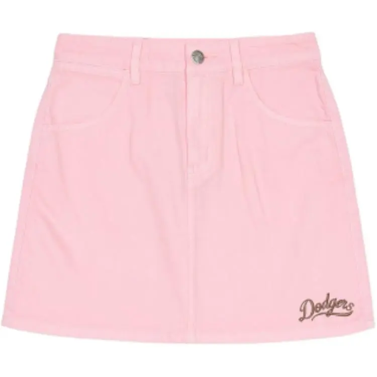 MLB Denim Short Skirts Women's Pink