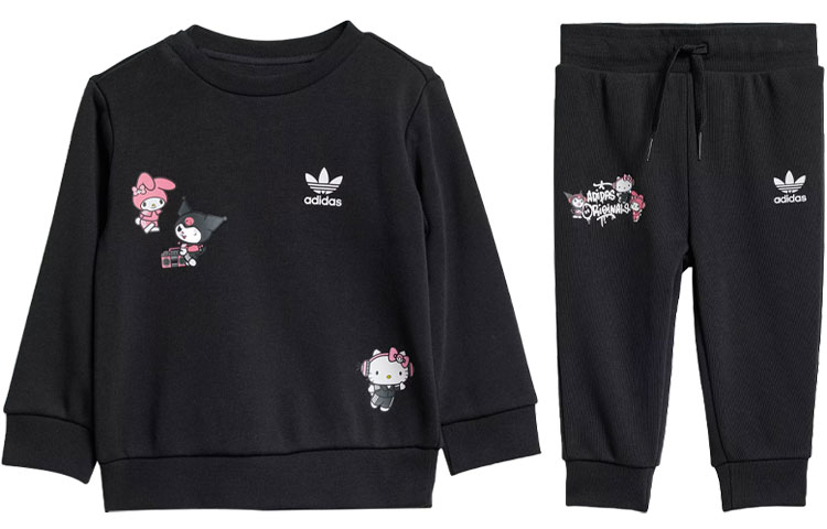 Детский костюм adidas adidas originals × Hello Kitty/ HELLO KITTY CREW SET (черный)