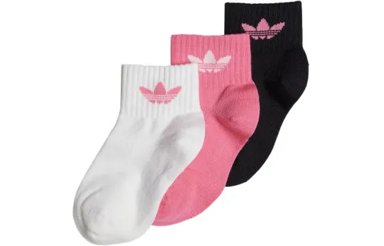 Adidas Originals Mid Ankle Socks 3 Pairs Kids Socks 3 Pack Kids'