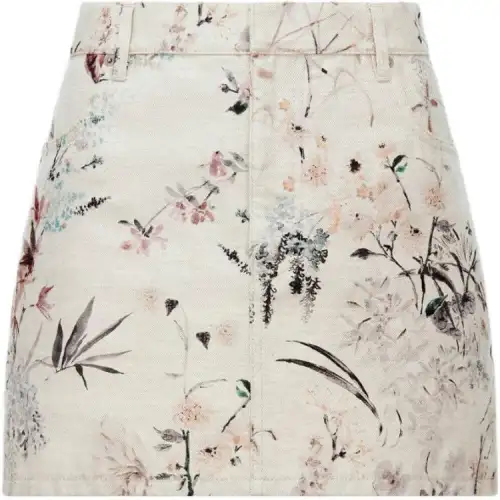 DIOR Denim Short Skirts Women's Multicolor