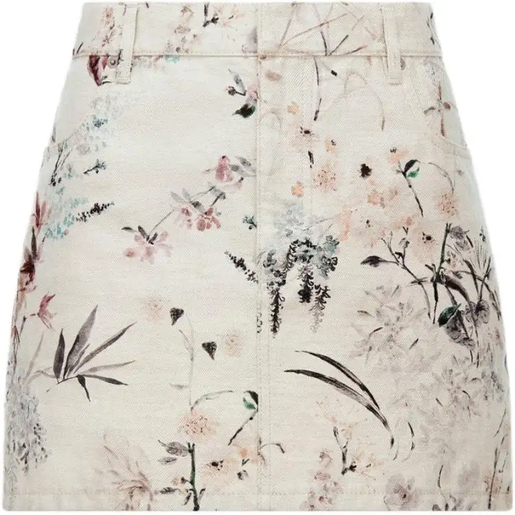 DIOR Denim Short Skirts Women's Multicolor