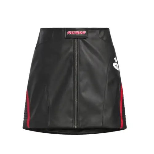 Adidas Originals SS25 Leather Short Skirts Women's Black