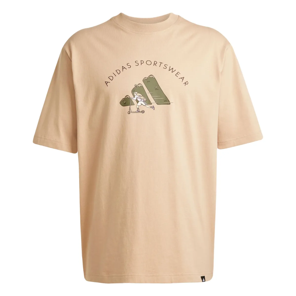 Adidas Sportswear CODES DOODLE SCOOTER T Shirt Men's Warm Sand