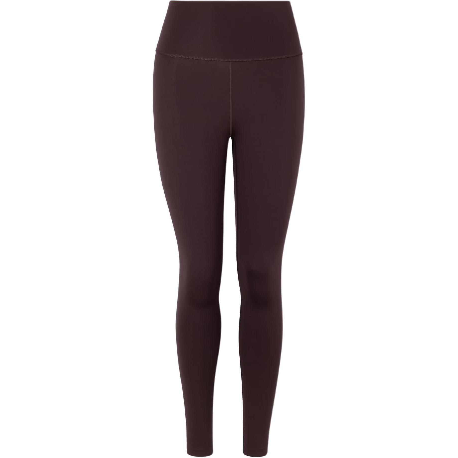 Adidas CLIMAWARM Comfortable Fleece Lined Yoga Tight Fit Solid Color Sports Pants Women’s Dark Gray Brown