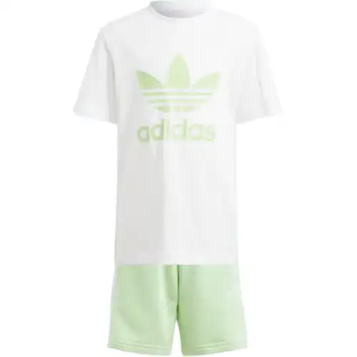 Adidas originals adidas originals clothing adi color series comfortable, soft and versatile fashion casual sports suit half green sparkle for children