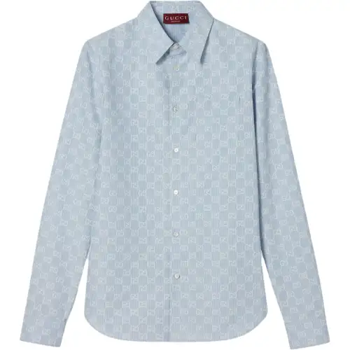 GUCCI Striped Gg Jacquard Shirt