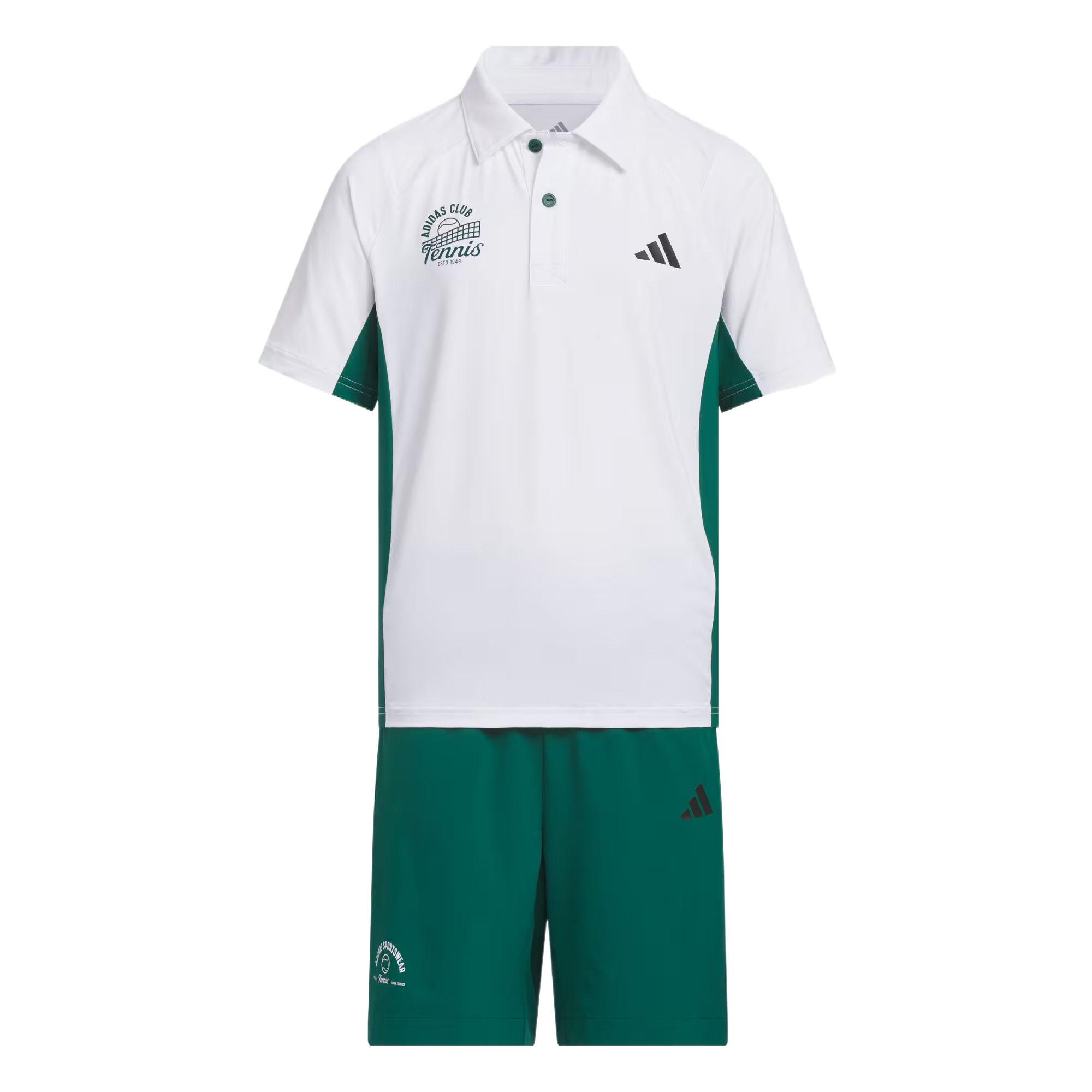 Мужской спортивный костюм adidas SportswearClimacool (бело-зеленый)