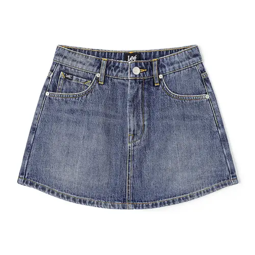 Lee Classic design shorts, blue trend denim skirt, cut