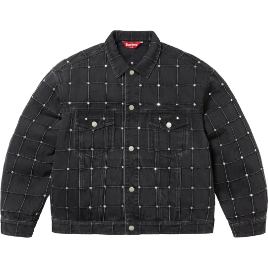 Supreme Studded Seam Denim Trucker Jacket