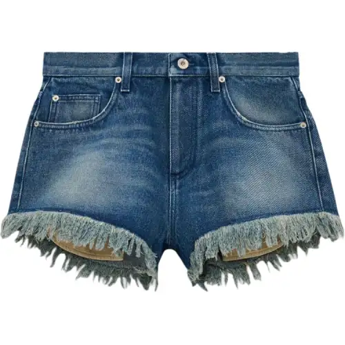 LOEWE Paula's Ibiza SS25 Denim Shorts Women's Blue