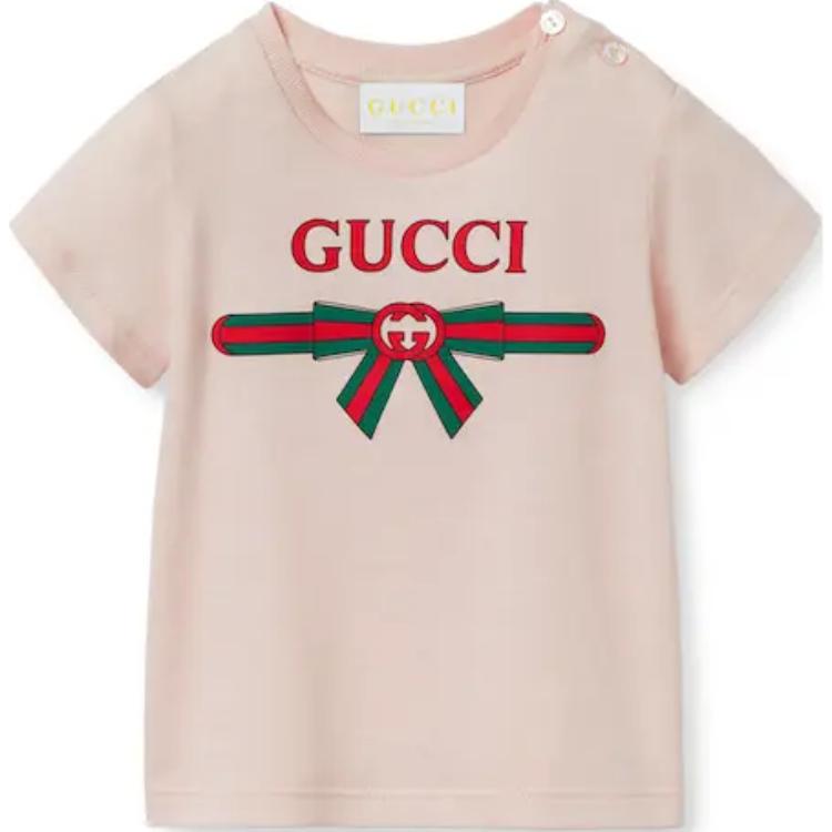 Женская футболка Gucci (розовая)