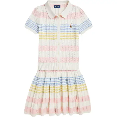 Ralph lauren, children's knitted set, multicoloured cardigan