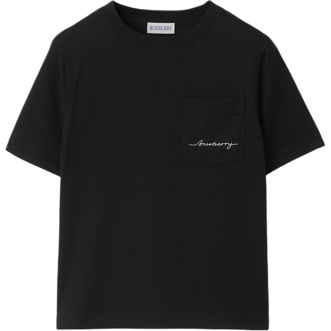 Детская футболка Burberry Logo (черная)