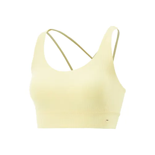Li Ning Fitness Series Sports Underwear Women's Tender Light Yellow