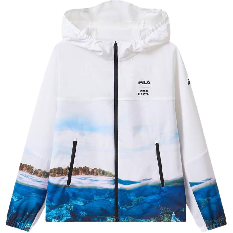 Мужская куртка Fila KIDS x BBC Earth (белая)