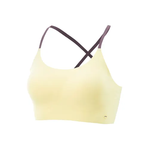 Li Ning Fitness Series Sports Underwear Women's Tender Light Yellow