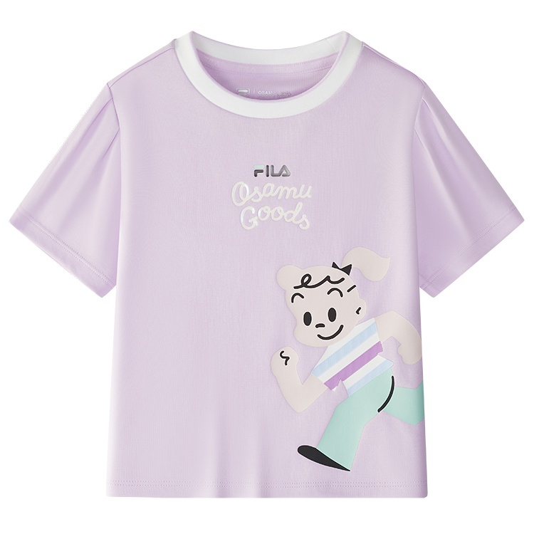 Женская футболка Fila Kids x Osamu Harada (фиолетовая)