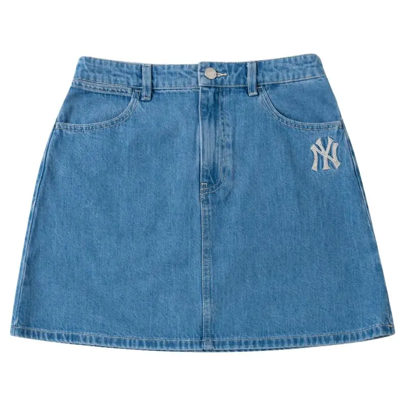 MLB New York Yankees Denim Short Skirts Women's Blue