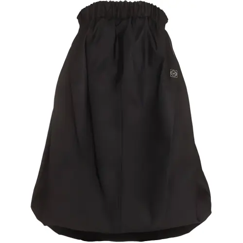 LOEWE Silk And Polyester Balloon Skirt Black